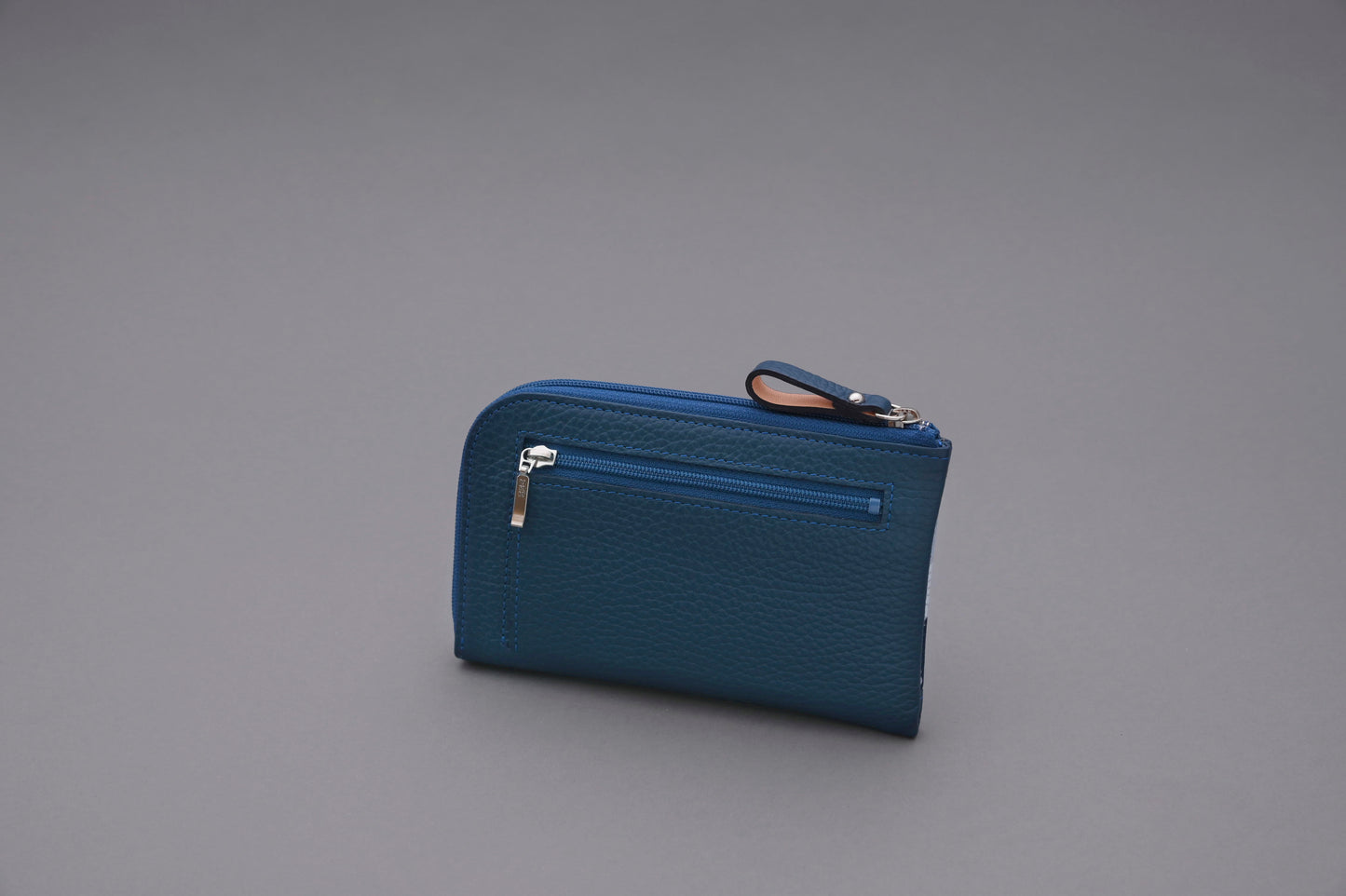 【Web限定】L字開きミニ財布 D.万寿菊文様ネイビー(本体価格34,800円)