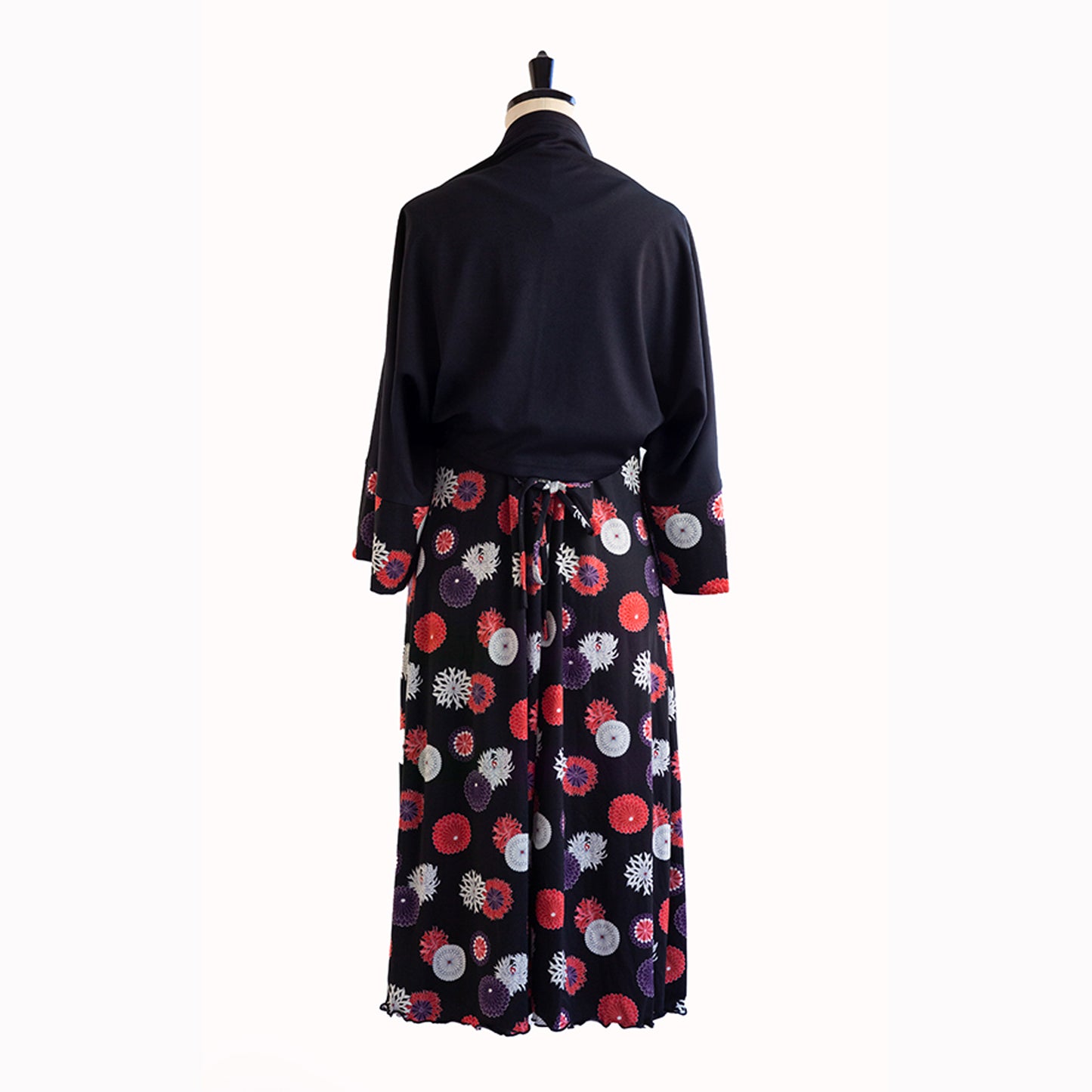 ノースリーブリボンワンピース(セミロング丈)　飛び菊（本体価格：62,000円） (コピー)